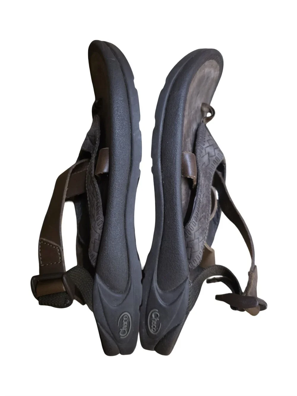 Chaco Hipthong Leather Sandals Shoes Men's 10 Bison Brown EcoTread Rare